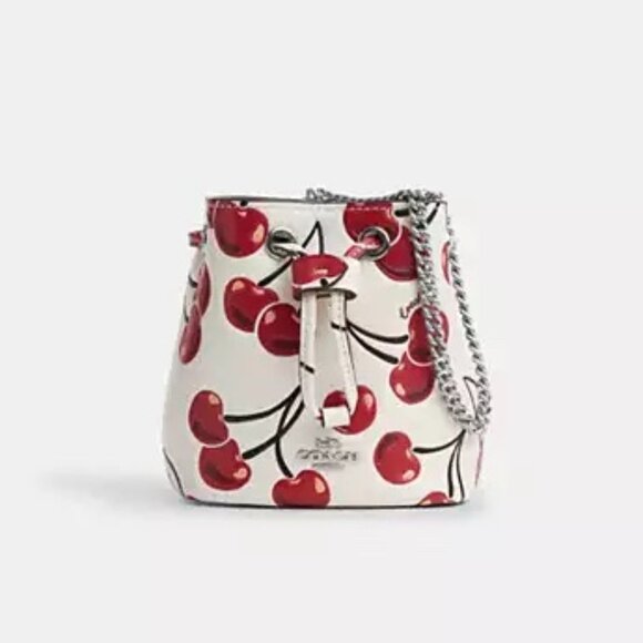 COACH Cherry Drawstring Wristlet - NWT - Picture 1 of 6